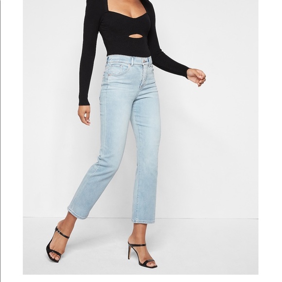 🎉Host Pick! NWT! EXPRESS Ribbed Puff Shoulder Cutout Sweater Thong Bodysuit - Picture 3 of 10